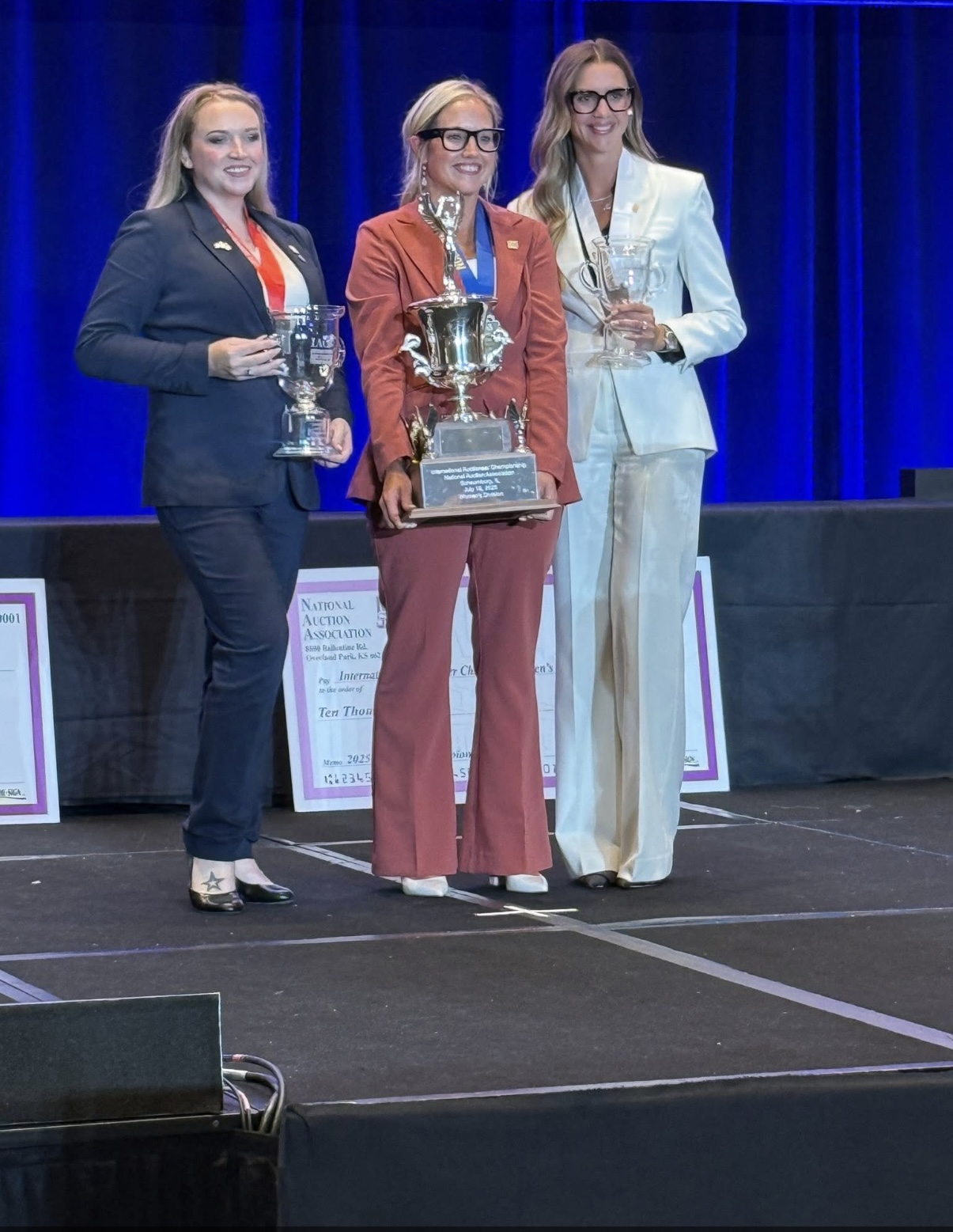 Auctioneer standing at an event